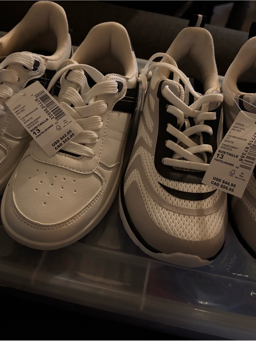 The Children's Place White and Gray Kids Sneakers